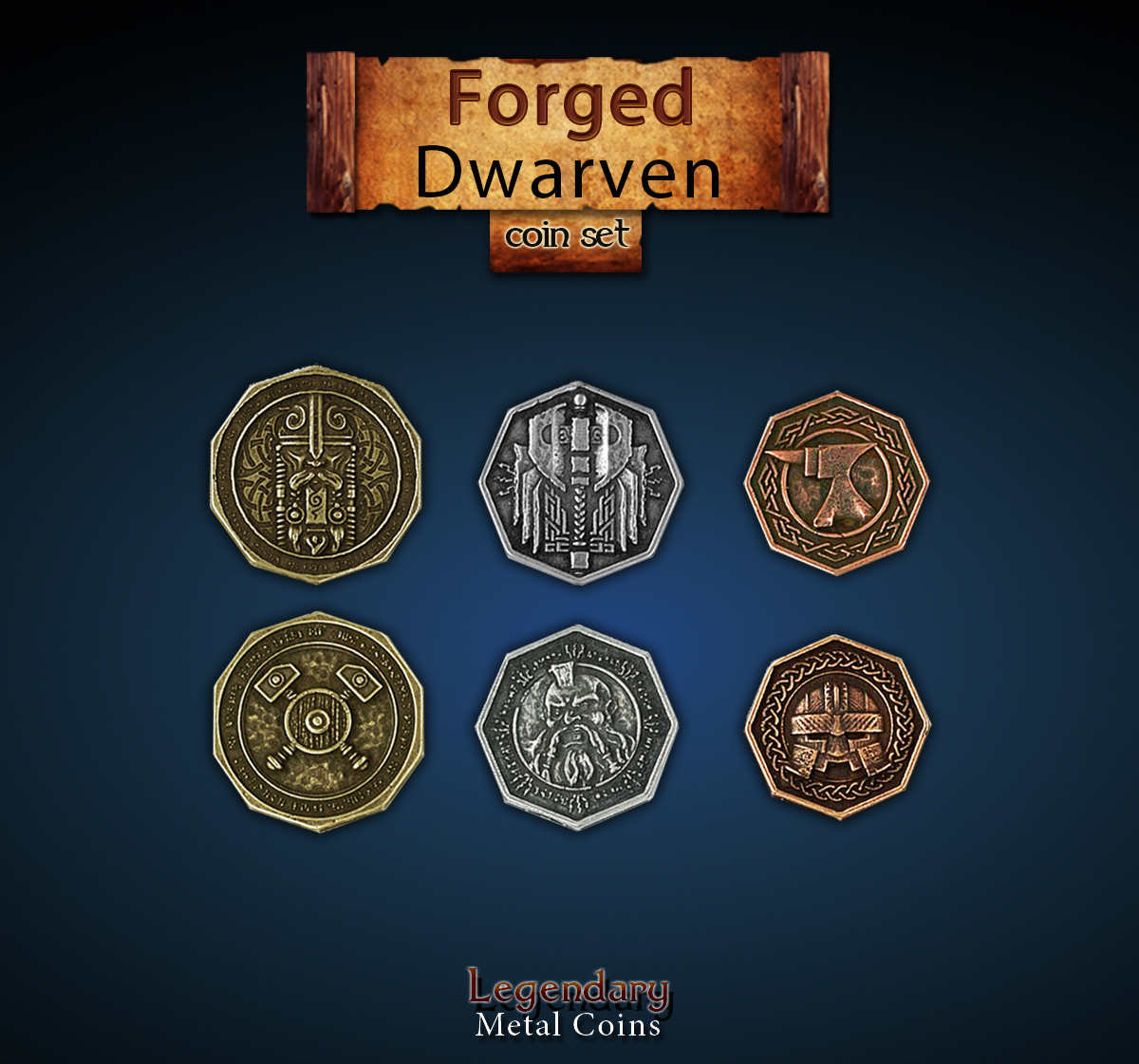 Forged Dwarven Coin Set - Medieval Collectibles in 2023